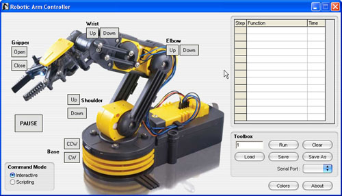 OWI-535PC/ACT ROBOTIC ARM KIT W/ USB PC INTERFACE & Experiments Curriculum CD 