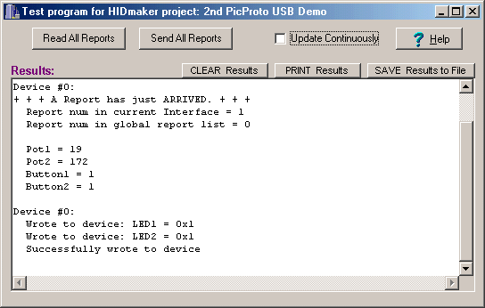 HIDmaker's generated PC program is plain looking but easy to customize